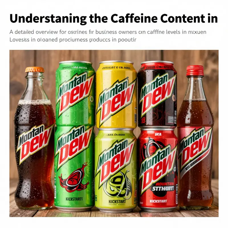 A collage of Mountain Dew products showcasing their distinctive branding and colors.