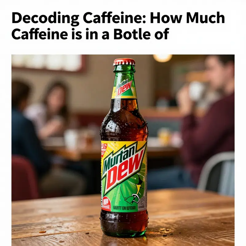 A colorful Mountain Dew bottle placed in a bright, energetic environment, emphasizing its appeal to consumers.