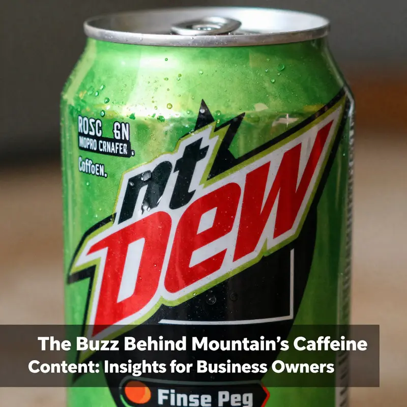 A visual representation of the standard caffeine content in Mountain Dew and its variants.