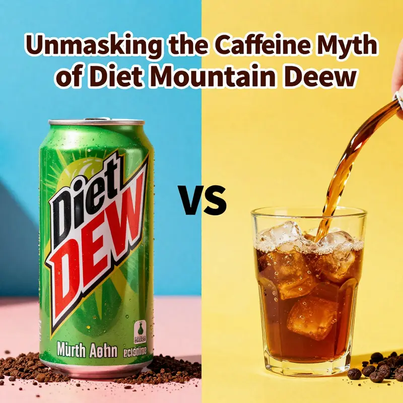 A detailed look at the Diet Mountain Dew can, highlighting its caffeine-free label.