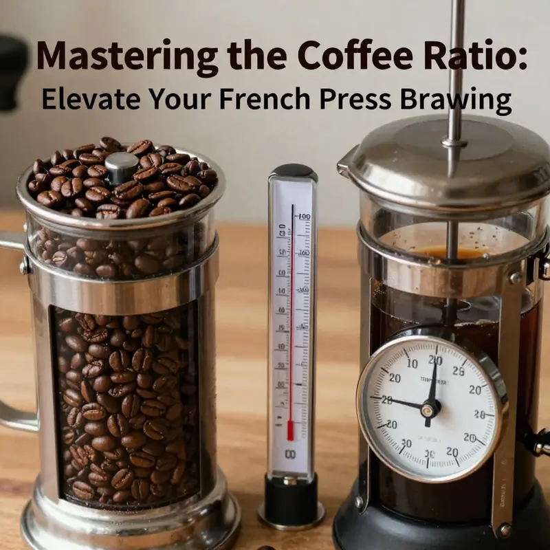 The cornerstone of French press brewing: understanding the essential coffee-to-water ratio.