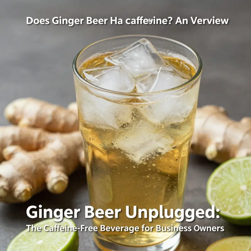 Ginger beer served chilled, showcasing its refreshing appearance without caffeine.