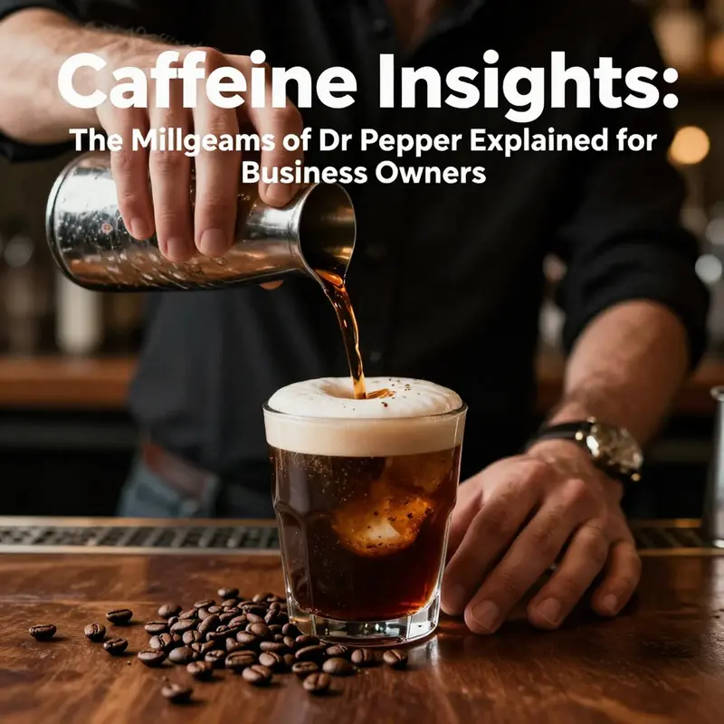 Dr Pepper can showcasing its caffeine content.