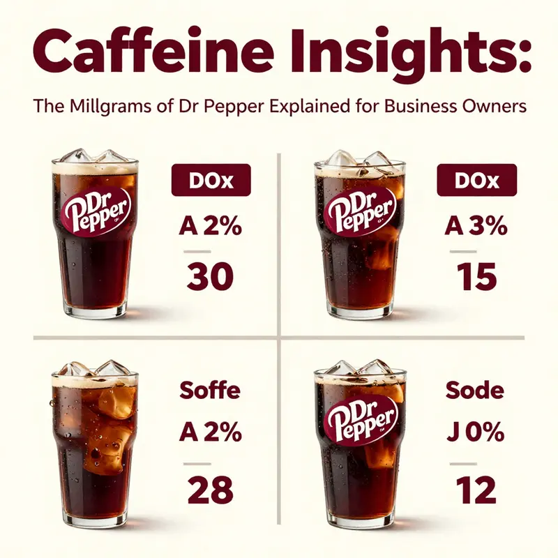 Dr Pepper can showcasing its caffeine content.