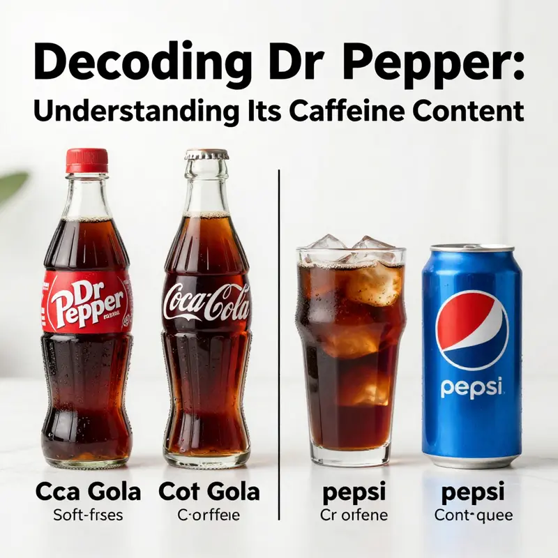 A detailed look at the caffeine content in Dr Pepper presenting an engaging visual of the beverage.