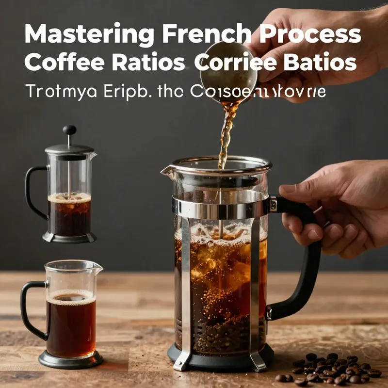 Visual representation of coffee-to-water ratios, crucial for achieving the perfect French press brew.