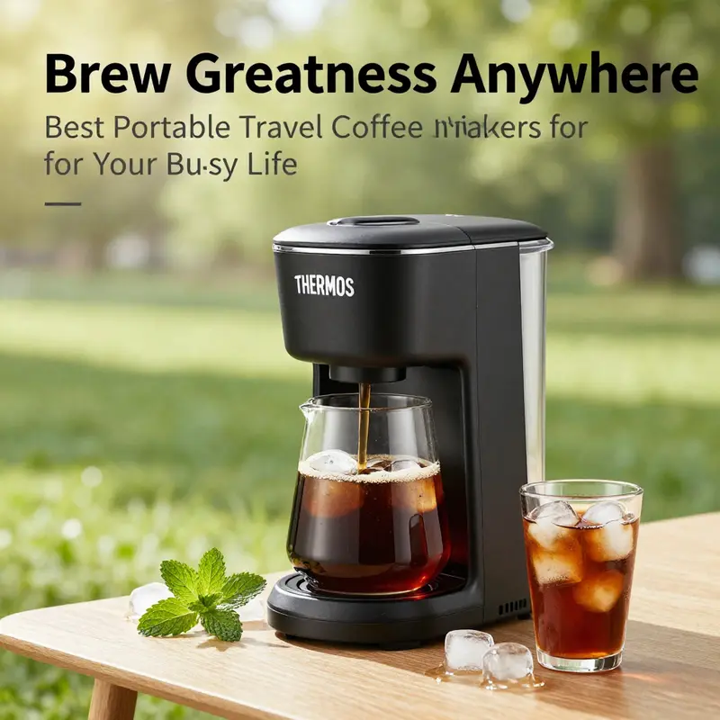 The STARSEEKER Explorer Super58 Portable Espresso Machine brews rich espresso in an outdoor setting.