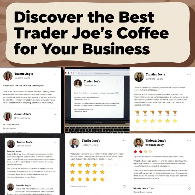 A selection of the top Trader Joe’s coffee offerings for 2025, ideal for business owners.