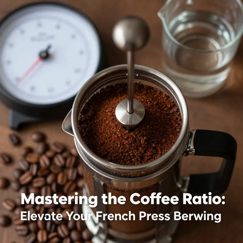 The cornerstone of French press brewing: understanding the essential coffee-to-water ratio.