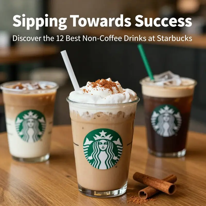 A showcase of the 12 best non-coffee drinks available at Starbucks.