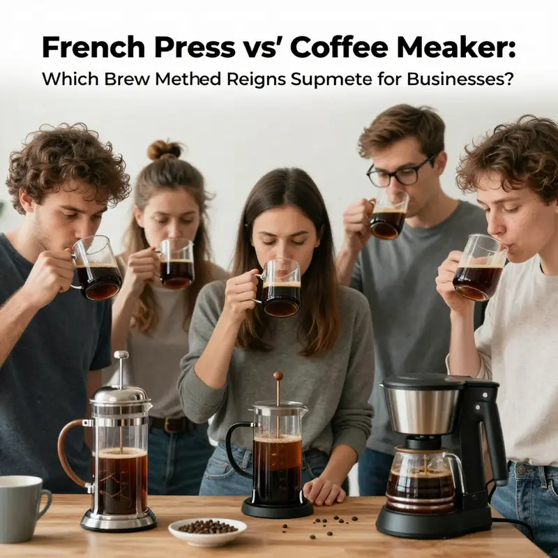 Comparative view of the French press and coffee maker, showcasing their distinct advantages and features.