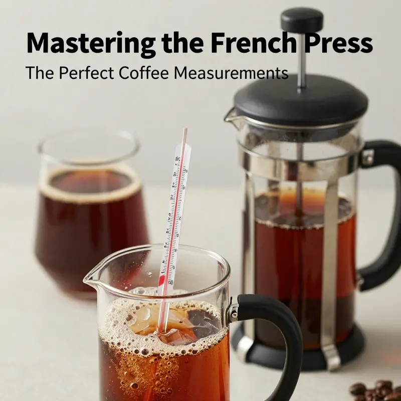A precise measurement of coffee for the perfect brew captured with a French press, showcasing the art of coffee preparation.