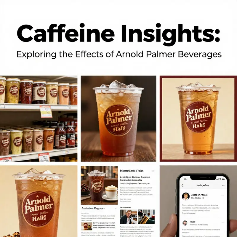 Caffeine content comparison between Arnold Palmer and other beverages.