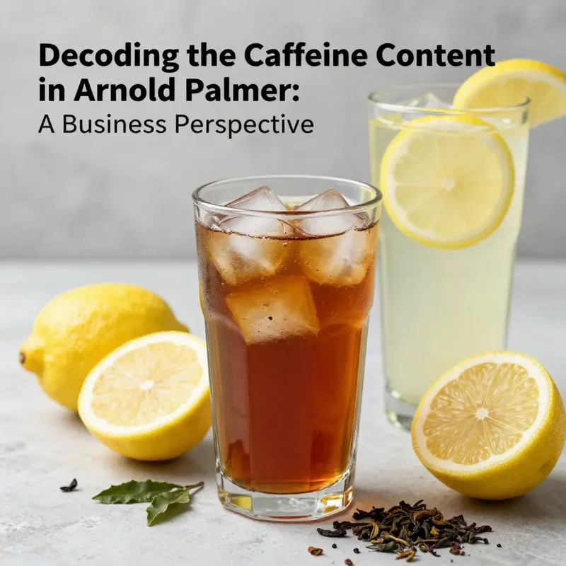 Ingredients of an Arnold Palmer showcasing the iced tea and lemonade mix.