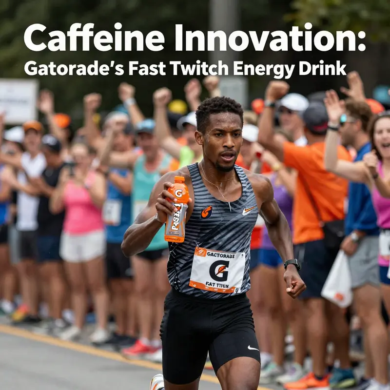 A showcase of Gatorade’s Fast Twitch Energy Drink variants highlighting the Cool Blue flavor.