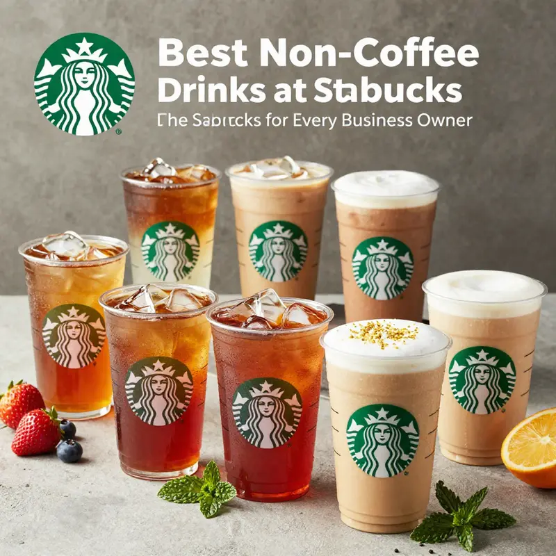 An overview of Starbucks’ delightful non-coffee drinks, showcasing their variety and appeal.