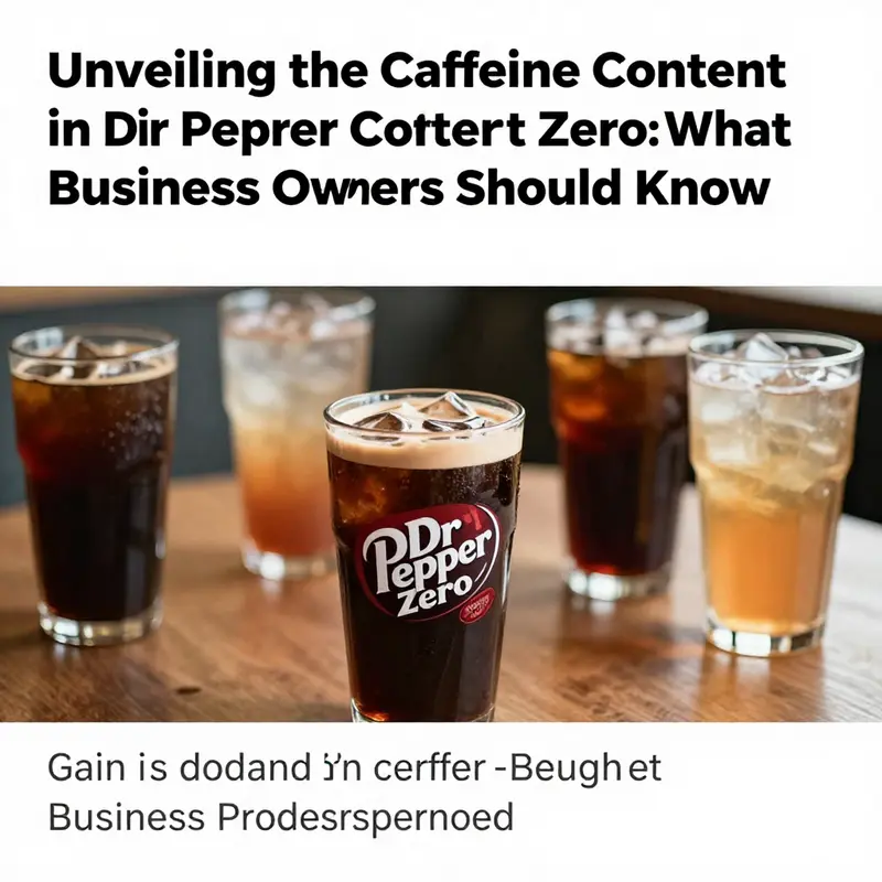 Diverse beverage options displayed on a table, highlighting Dr Pepper Zero.