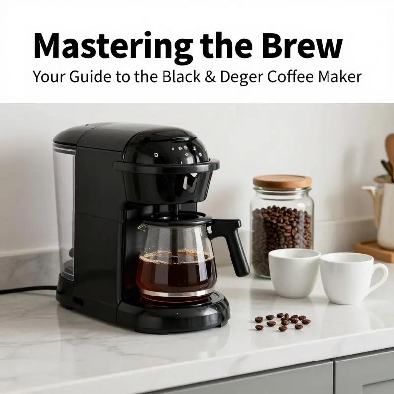 Essential components for preparing coffee with the Black & Decker coffee maker.