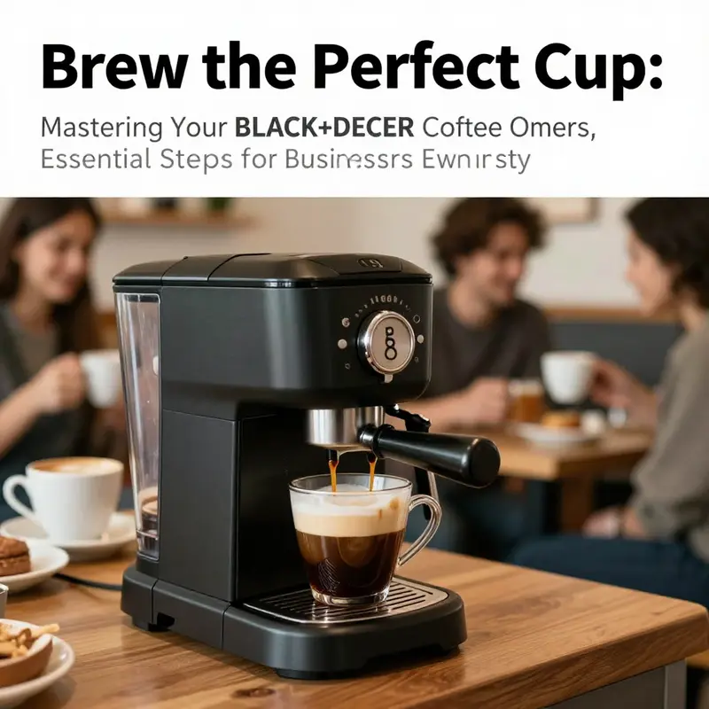 A scene of a coffee shop with patrons enjoying coffee, highlighting the role of a BLACK+DECKER coffee maker in creating the perfect brewing experience.