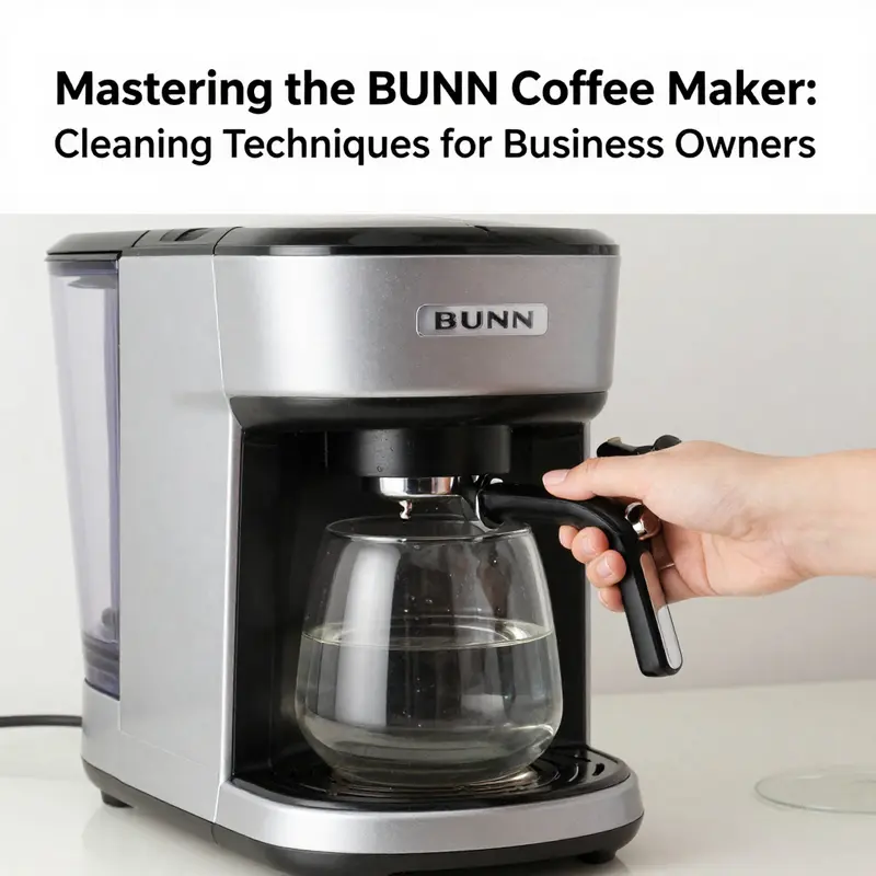 Descaling a BUNN coffee maker to remove mineral buildup for improved functionality.