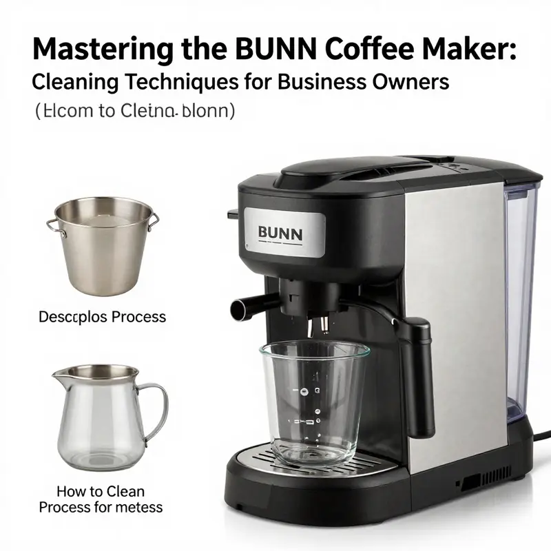 Descaling a BUNN coffee maker to remove mineral buildup for improved functionality.