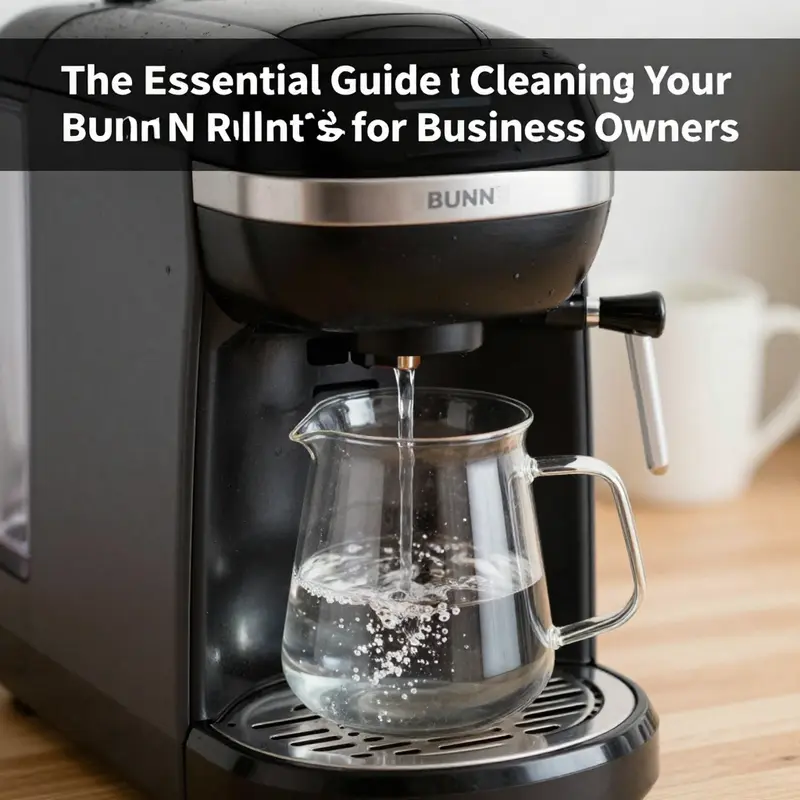 Preparing a BUNN coffee maker for cleaning safely.