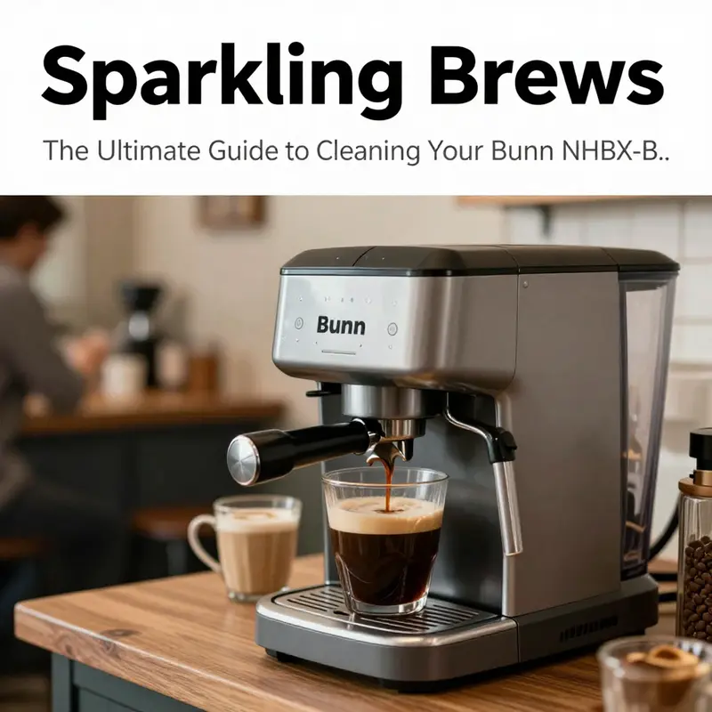 A busy café showcasing a Bunn 10-cup coffee maker serving coffee.