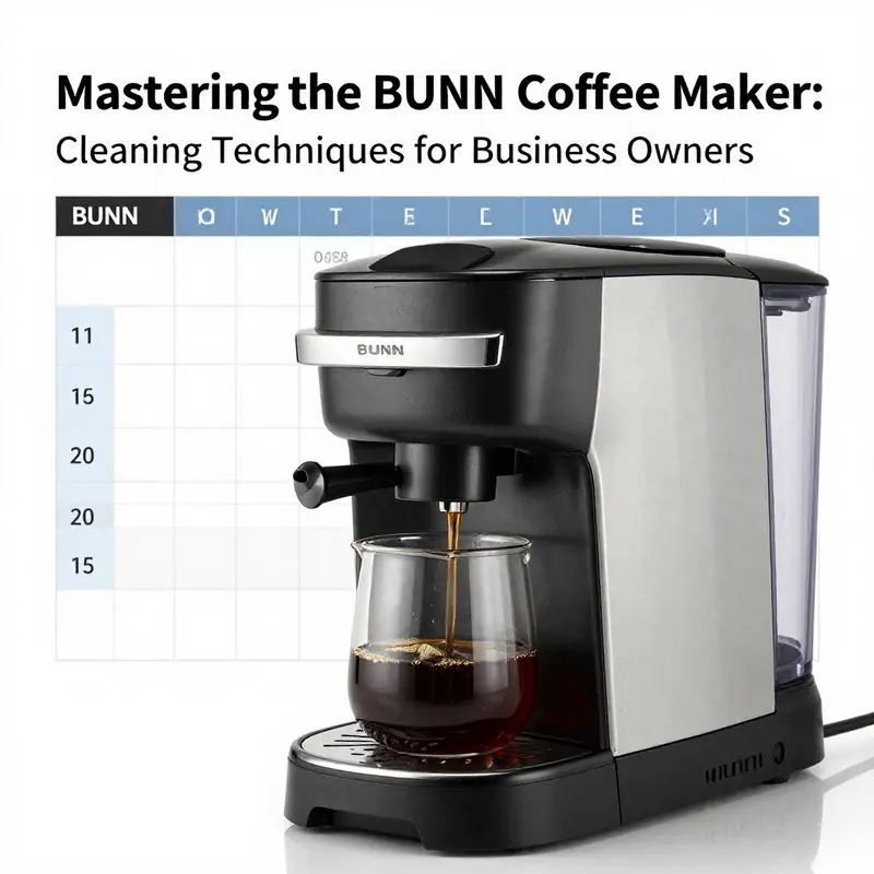 Descaling a BUNN coffee maker to remove mineral buildup for improved functionality.