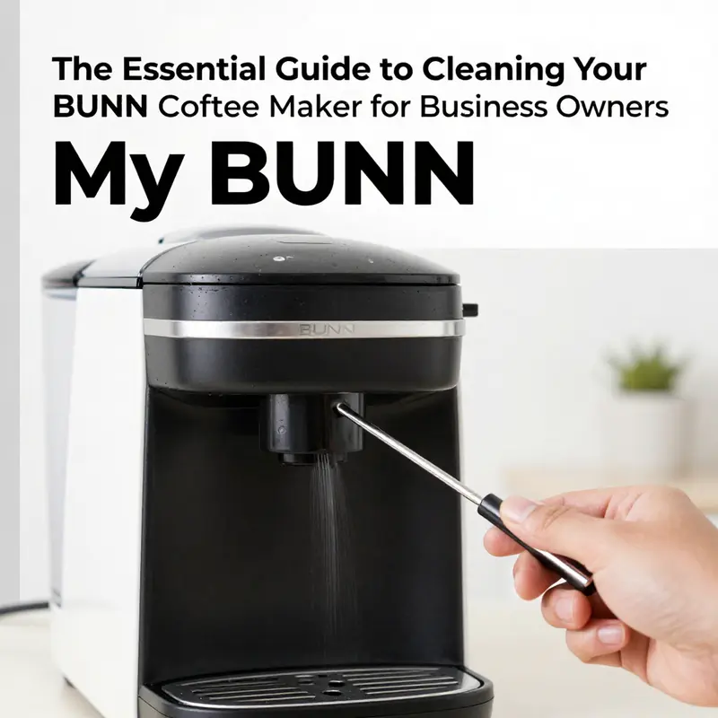 Preparing a BUNN coffee maker for cleaning safely.