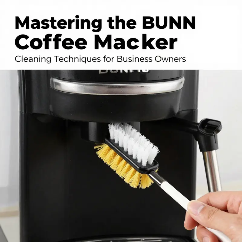 Descaling a BUNN coffee maker to remove mineral buildup for improved functionality.