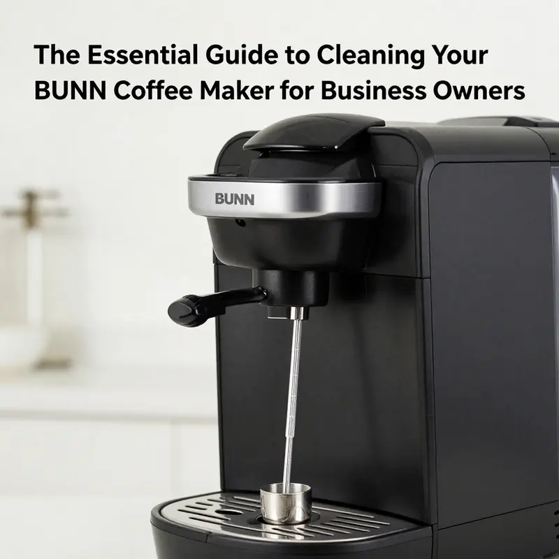 Preparing a BUNN coffee maker for cleaning safely.
