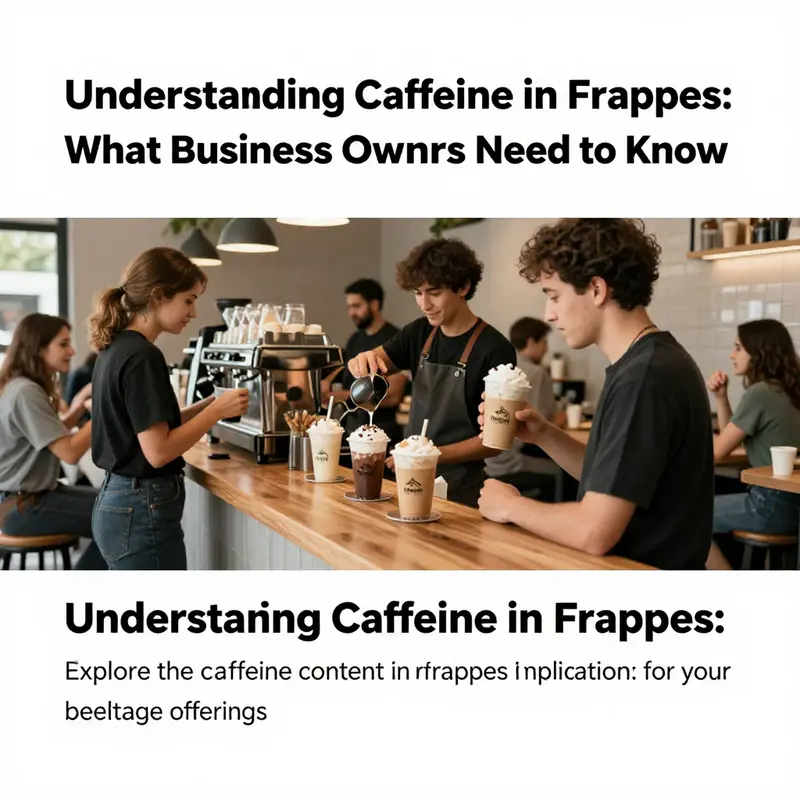 Baristas preparing frappes in a busy coffee shop, showcasing the vibrant culture around coffee and frappés.