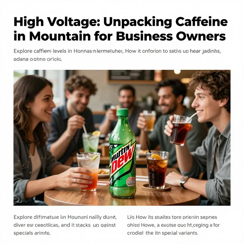 A vibrant café atmosphere with customers enjoying drinks, highlighting Mountain Dew.
