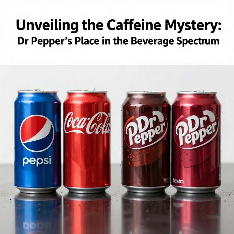 The caffeine content label on Dr Pepper illustrates its 63 milligrams of caffeine per 12 ounces.