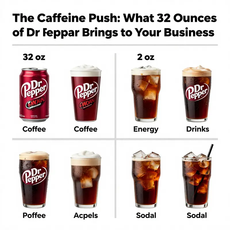 Caffeine Levels in Dr Pepper: 32 oz versus smaller servings.