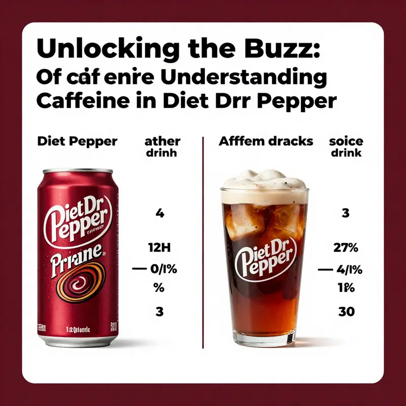 Highlighting the caffeine content in Diet Dr Pepper, crucial for health-conscious consumers.