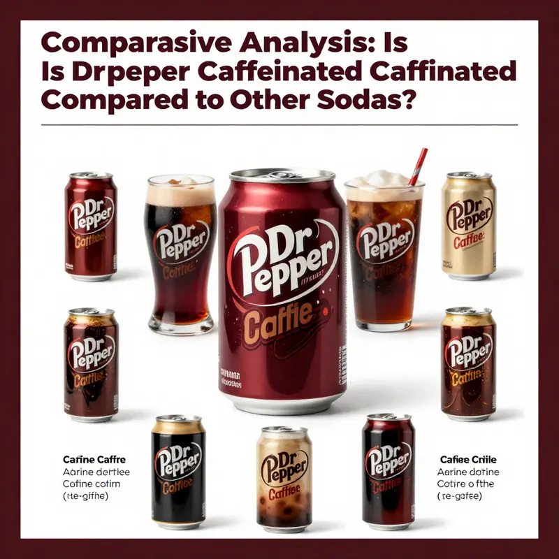 Dr Pepper can with condensation showcasing its caffeinated content.