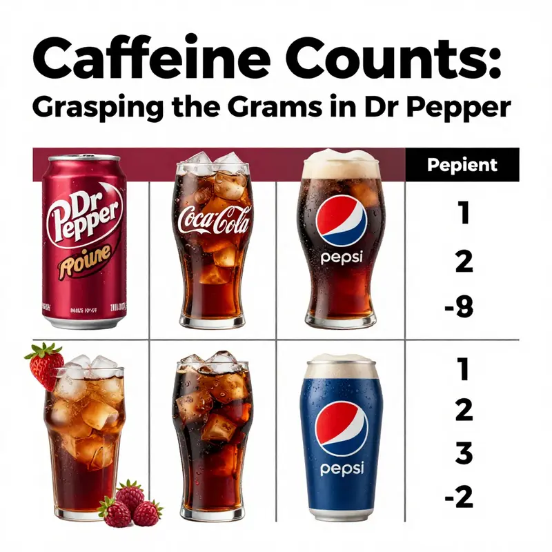 Caffeine content analysis for a 12-ounce can of Dr Pepper.