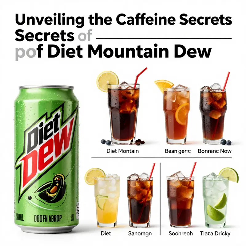 The caffeine content found in a refreshing can of Diet Mountain Dew.