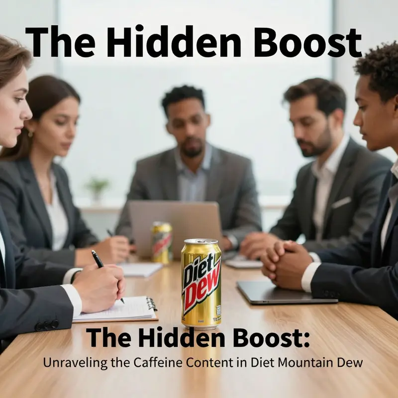 A detailed look at a Diet Mountain Dew can showcasing its caffeine content.
