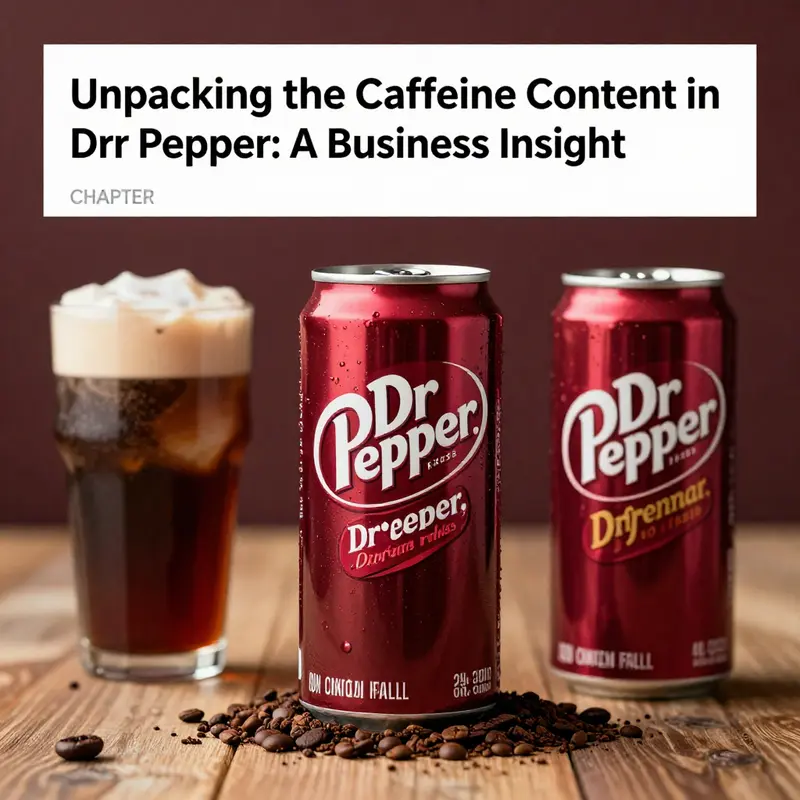 Comparison of caffeine content in Dr Pepper and other soft drinks.