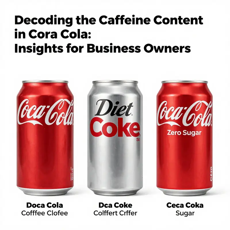 Comparison of caffeine content in Coca-Cola, Diet Coke, and Coca-Cola Zero Sugar.