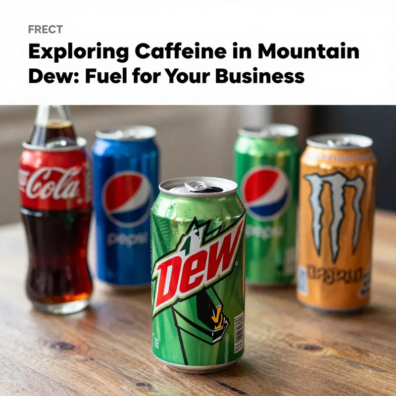 Comparison of caffeine content in Mountain Dew with other popular beverages.