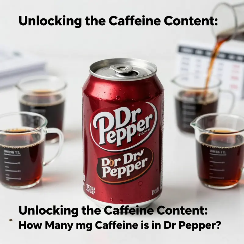 A detailed display of Dr Pepper’s caffeine content showcasing the drink’s metrics for business analysis.