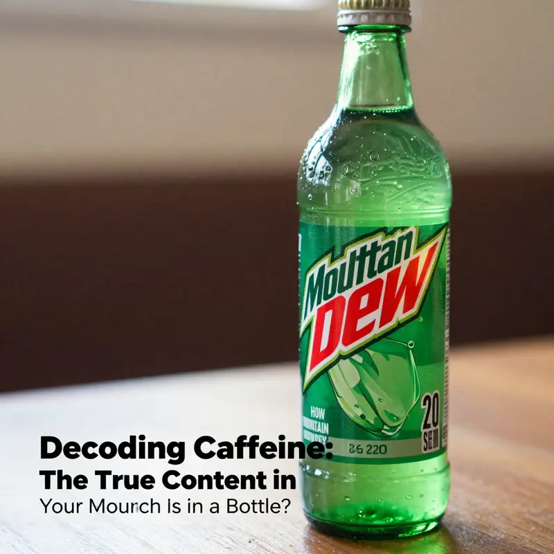 A 20-ounce bottle of Mountain Dew showcasing its bright green color, symbolizing its popularity.
