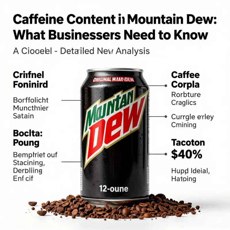 Infographic detailing the caffeine content in Original Mountain Dew.