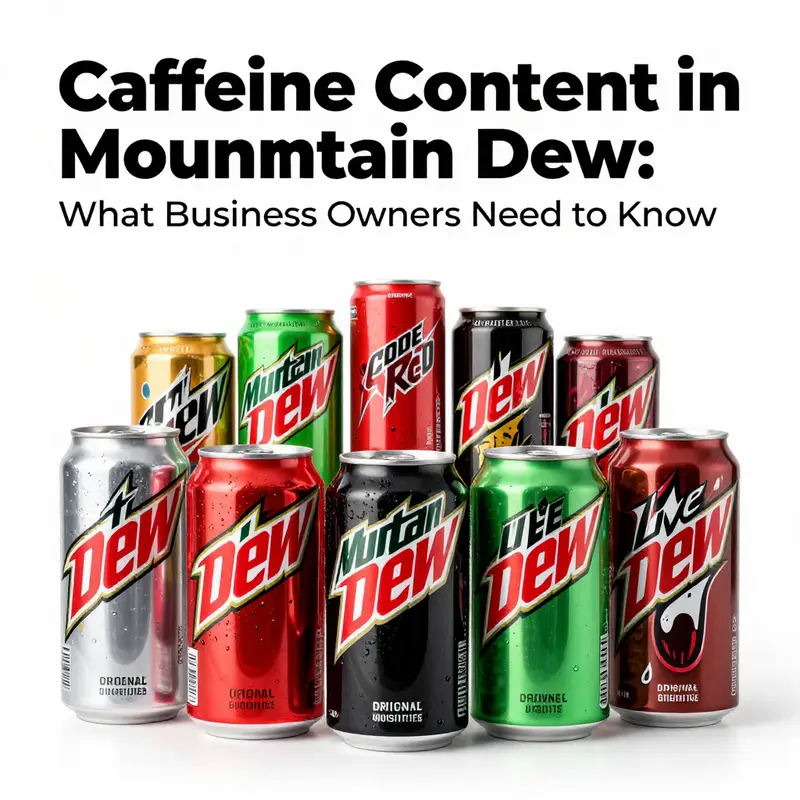 Infographic detailing the caffeine content in Original Mountain Dew.