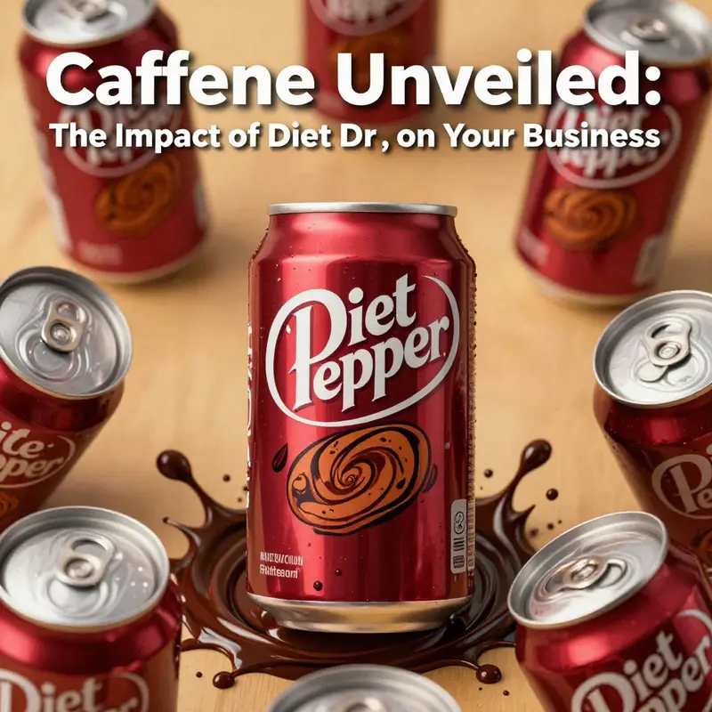 A detailed view showing the caffeine content in Diet Dr Pepper.