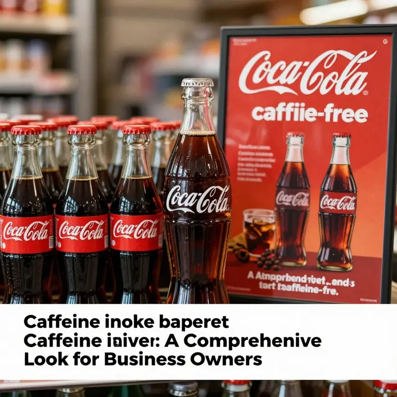 Various Coca-Cola products showcasing their caffeine content.