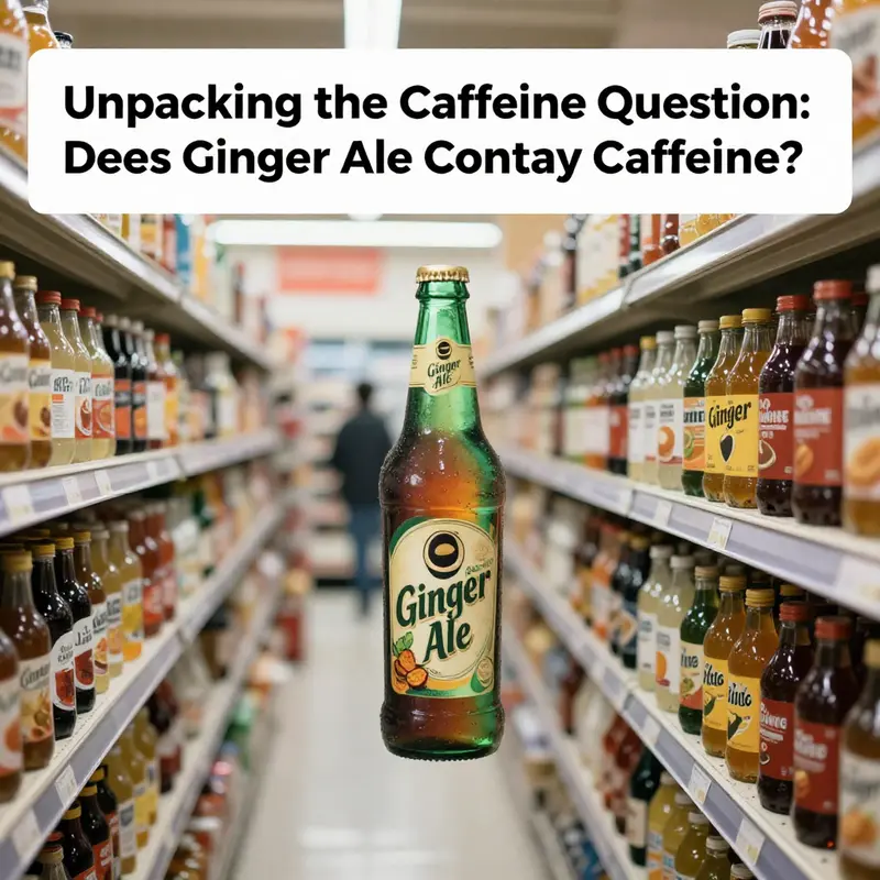 An array of ginger ale bottles highlighting their ingredients, emphasizing the natural flavoring without caffeine.